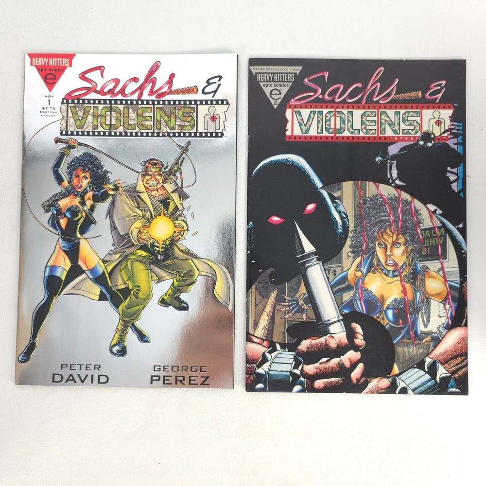 Sachs & Violens 1 Platinum & 2 1990s Epic Comics Peter David George Perez HTF